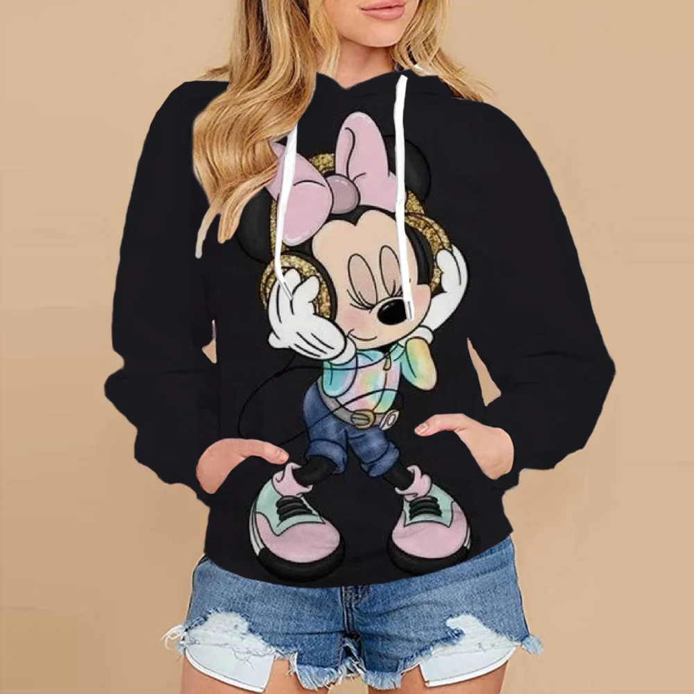 Disney Mickey Minnie Mouse Hoodies Sweatshirts Men Women Fashion Casual Cool Pullover Boys Girls Harajuku Street Hoodies