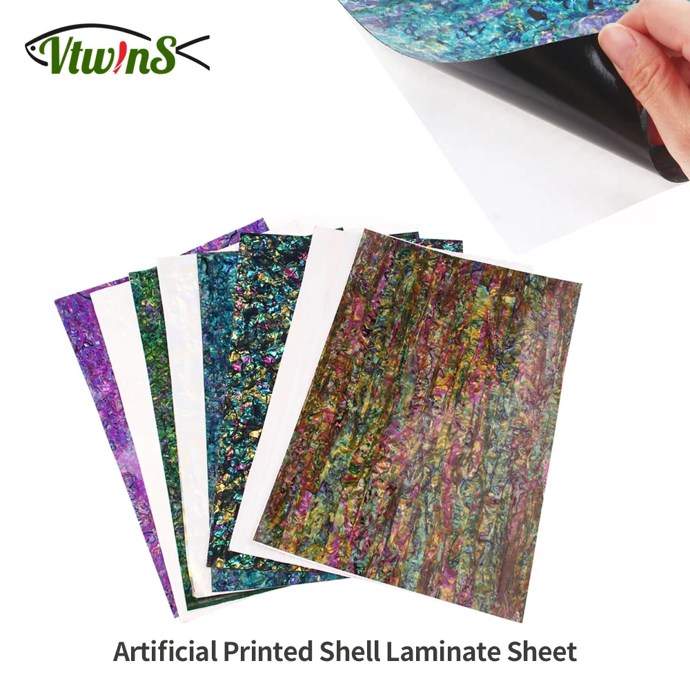 Vtwins lámina adhesiva Paua flexible de abulón para decoración