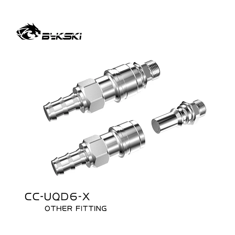 Bykski Stainless Steel Water Stop Valve Quick Connector for Server Data Center AI CC-UQD6-X CC-UQD4-X CC-UQD1-X