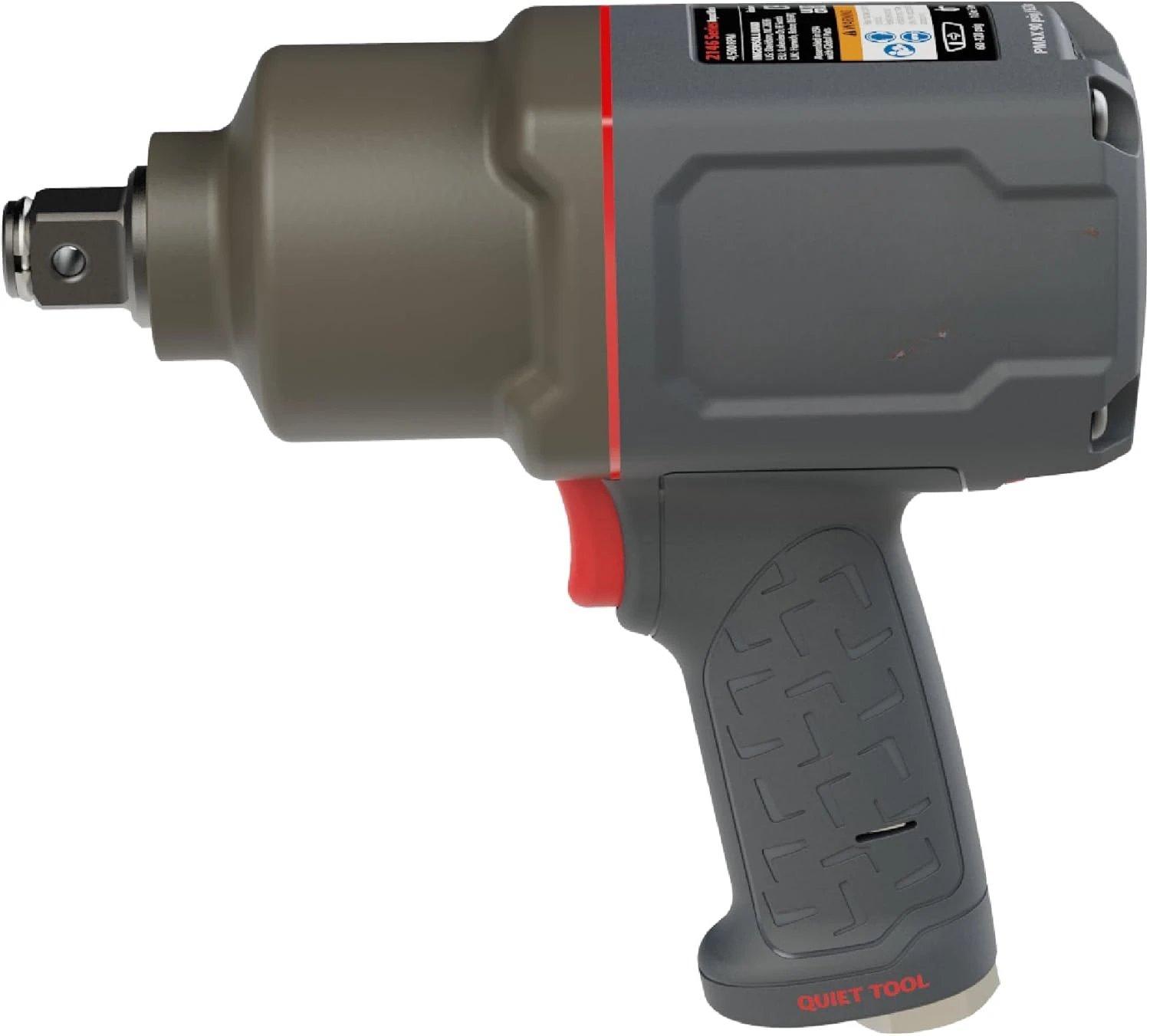 3/4-Inch-Drive Air Impact Wrench with Quiet Pistol-Grip Design and 2,000-Foot-Pounds Torque