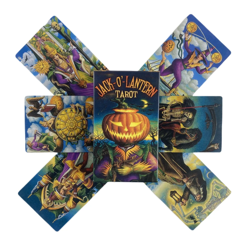 Jack-O'-Lantern Tarot Cards A 78 Deck Halloween Oracle English Visions Divination Edition Board Playing Games — Jack-O'-Lantern
