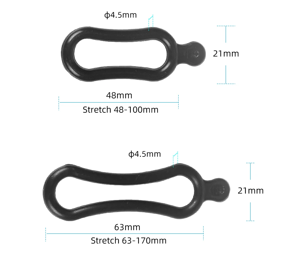 16/30 Stück Silikonarmband, festes Rücklicht, mehrere Größen, hochtemperaturbeständiges Gummiband mit fester Schnalle, Installationslenker – Detail 4