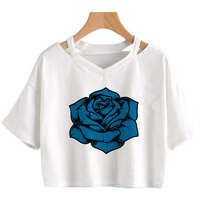 Ado trashy graphic  hippie  crop top Female kawai trashy streetwear  Harajuku cropped