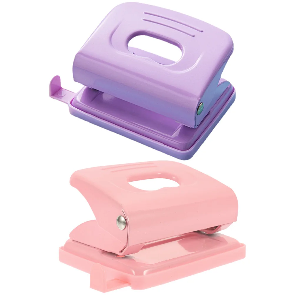 2 قطعة ثقب يدوي قابل للتعديل ثقبين لكمة للورق مكتب التموين Diy بها بنفسك مشروع الحرفية سطح المكتب الموثق أداة تخريم