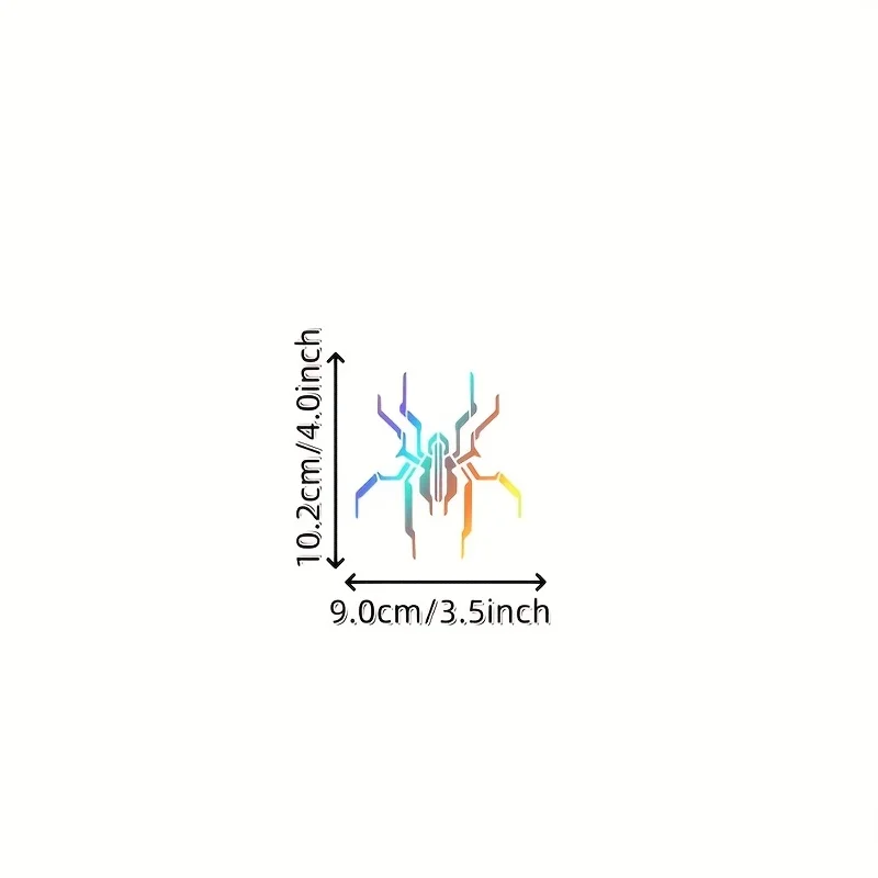 1PC Cyber Spider Sticker, Sleek White Decal for Laptops, Cars, Ideal for Sci - Fi & Edgy Style Lovers