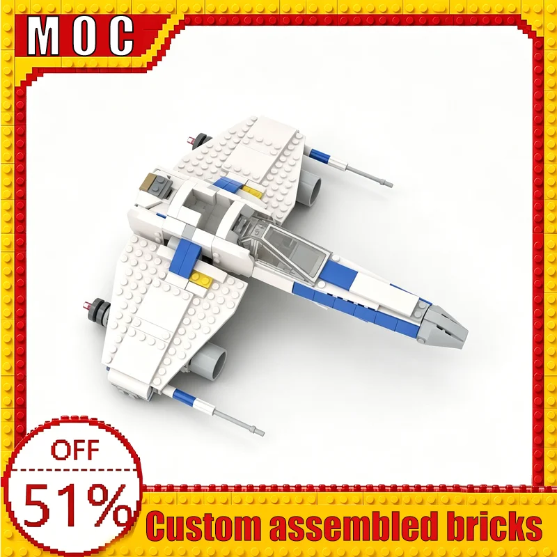 

NEW 402PCS E‑Wing Starfighter‑Alternate Build Of 75460 X‑Wing War Series MOC Model Building Blocks DIY Assembly Educational Gift