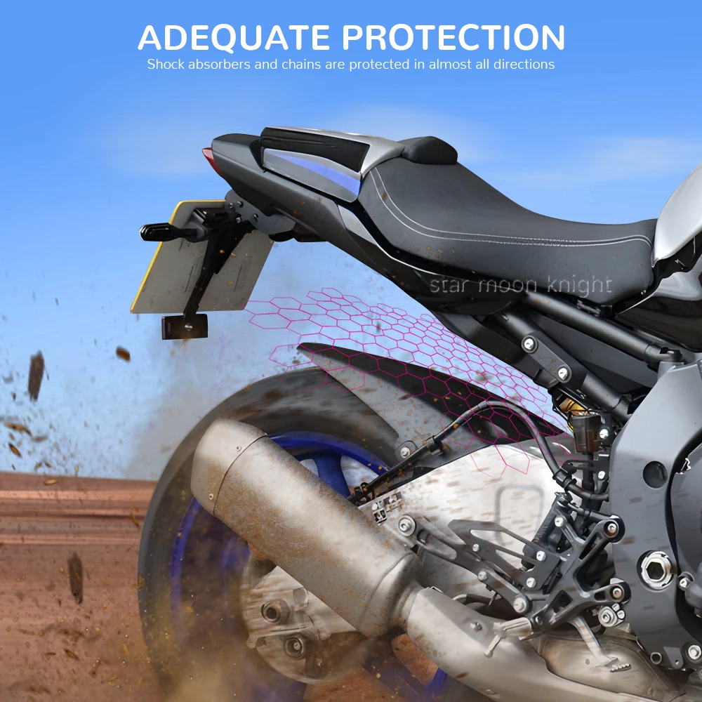 Motocycle Rear Wing Mudguard Extension For Yamaha MT10 MT10SP MT 10 SP 2016- Fender Extender Splash Protection Cover Accessories