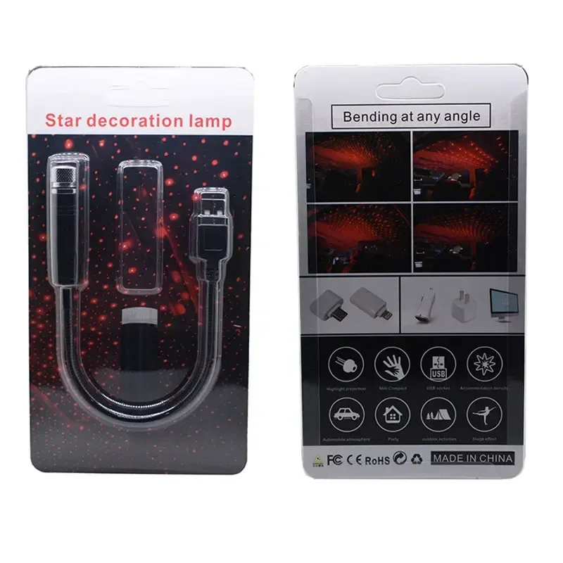 Luce stellare per atmosfera da tetto a LED USB per auto e decorazione domestica Proiettore Atmosfera regolabile Luce notturna ambientale Lampe