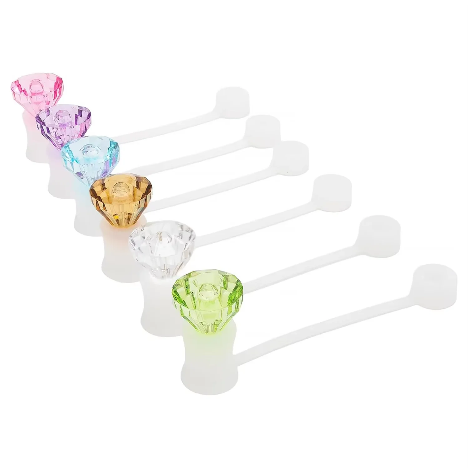 10mm Reusable Silicone Straws Lids Covers Diamond Shaped   Dustproof Sealed Suitable Starbucks straw toppers Straw plug Cup lid