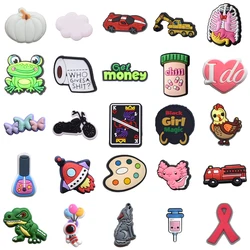Kawaii Shoe Charms for Crocs Accessories New for Clogs Charms Designer Jeans Summer Decorations Kids Women Pins Xmas Gifts Shoes