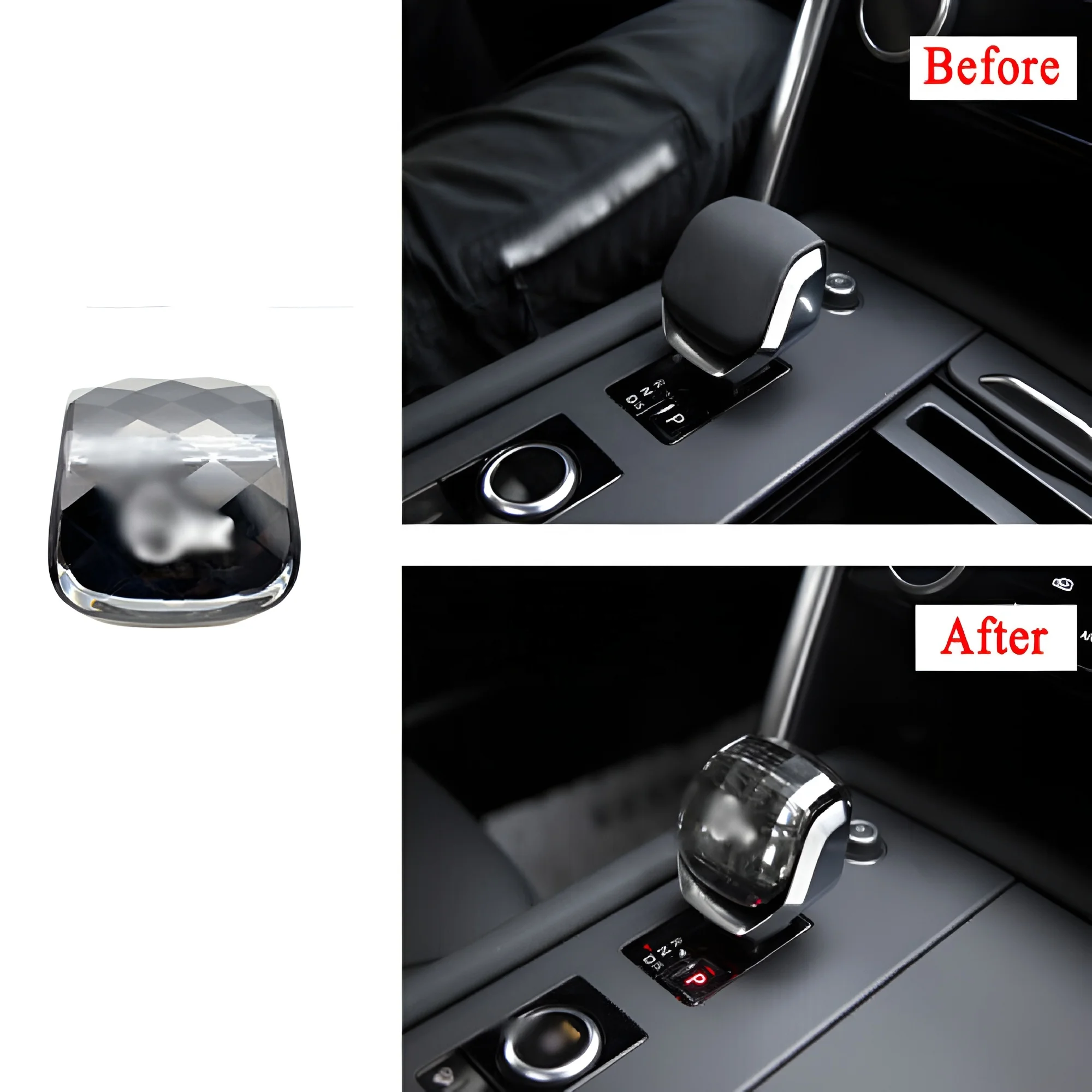 Car Shift Lever Knob Gear Shifter Knob Cover Trim Shift for Jaguar F-PACE 2020 2021