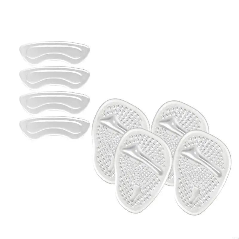 

2Pcs Breathable Thickened Heel Pad with 2 Forefoot Support Cushions Pad for Women Wedding Shoe Stilettos and Pumps 547A