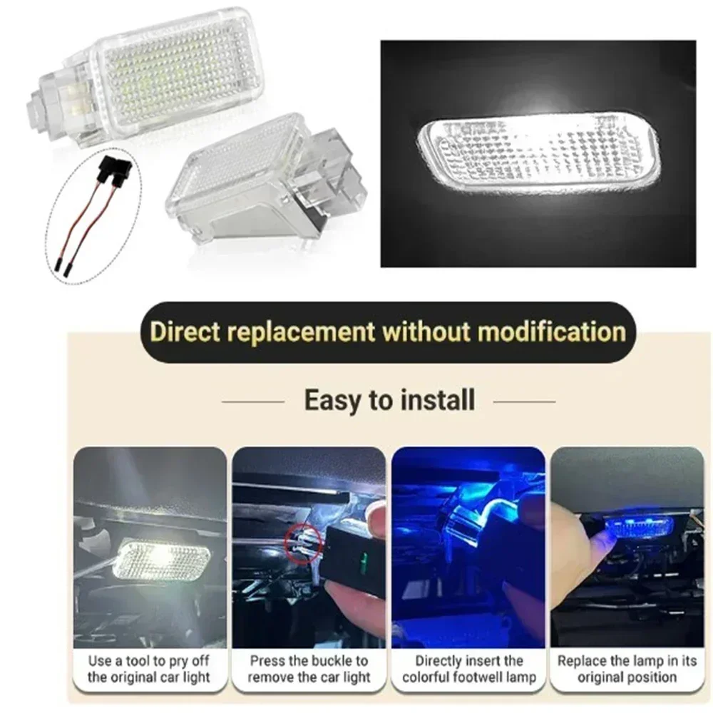 

4 Colors 12V Car LED Courtesy Door Projector Light for Audi A3/A4/A5/A6/Q5/Q7/VW/Skoda/Porsche Foot Nest Light Ghost Shadow Lamp