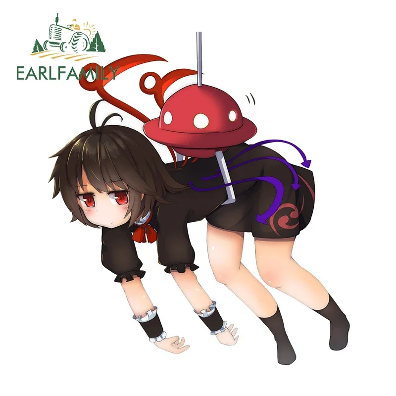 EARLFAMILY 13 سنتيمتر x 9.2 سنتيمتر ل Houjuu Nue سيارة ملصق ممر لطيف لولي أنيمي ملصق مائي الإبداعية خوذة سباق الانجراف مضحك الديكور #1