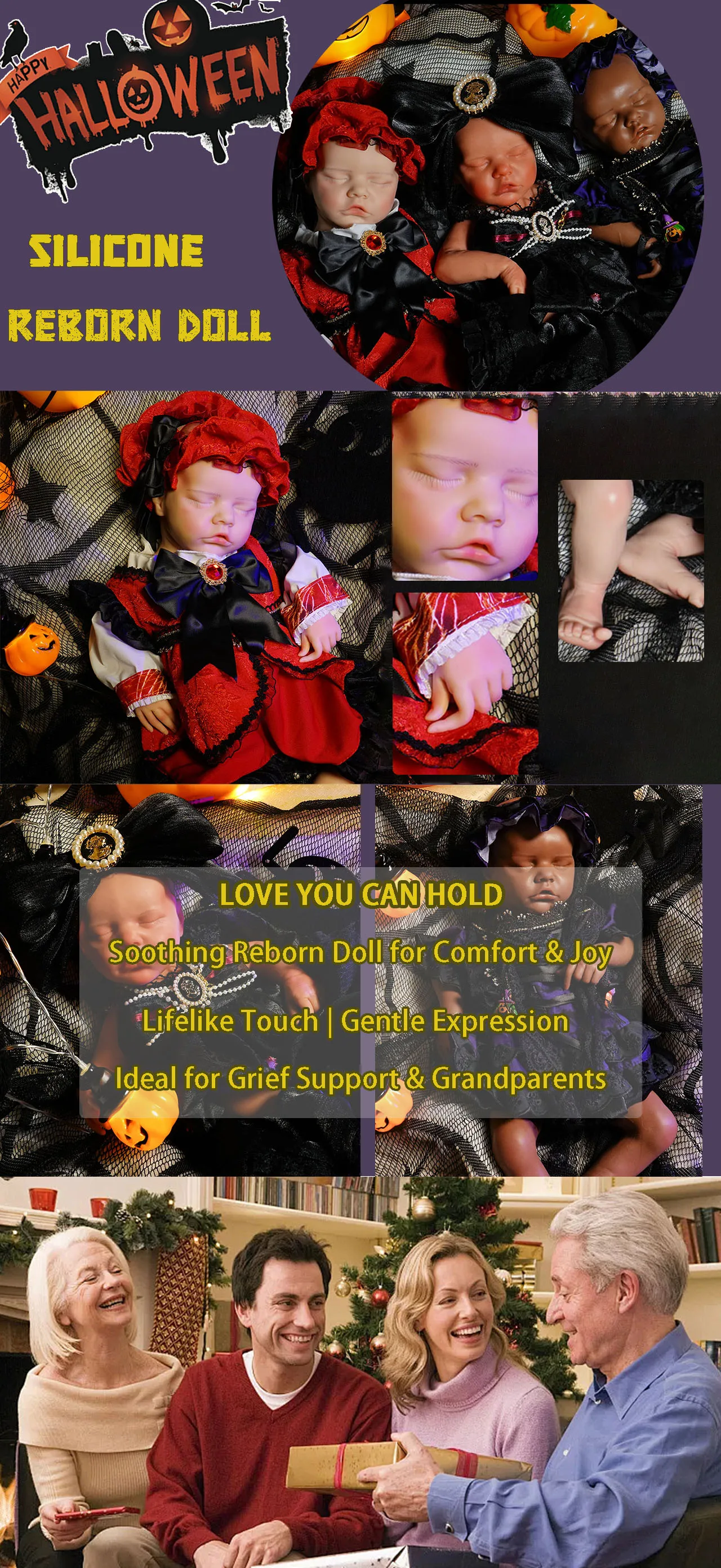 18,11 Zoll Ganzkörper-Silikon-Reborn-Babypuppe, realistische Mädchenpuppen, unbemalt – Detail 1