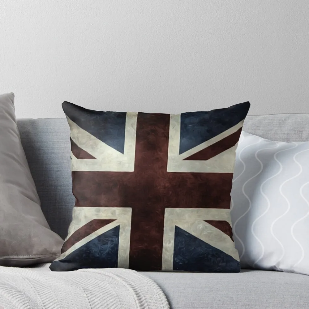 A grunge looking distressed Union Jack uk version Throw Pillow Cushion Cover Room decorating items Custom Cushion Photo pillow