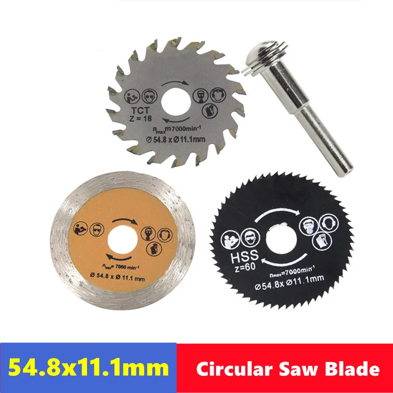 HSS Out Diameter 54.8mm Mini Circular Saw Blade Wood Cutting Disc,Diamond Saw Blade for Wood Metal Plastic Ceramic Cutting