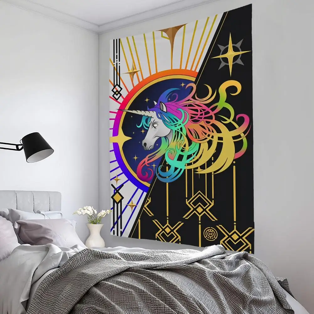 C-CS-GO Pattern Tapestry Microfiber Background Art Decor For Bedroom Living Room Bar Garden Outdoor Festival Wall Deco