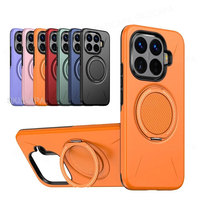 Magnetische Schutzhülle mit Halterung für Xiaomi 17T 15T Pro, Magsafe-Ringhalter, Stoßfeste Hartschale für Xiaomi Mi 15TPro 15T Pro
