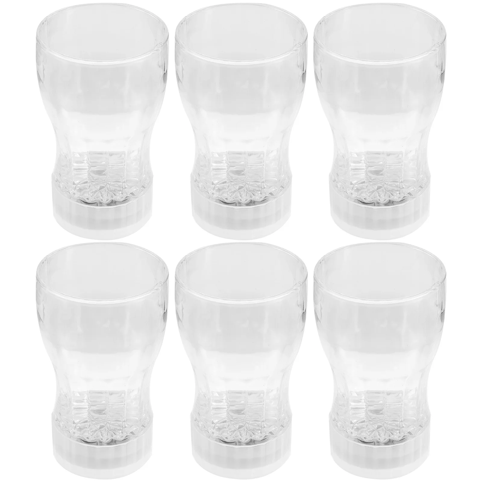 

6Pcs Light Up Liquor Glasses Glow in The Dark Party Cups for Beverages Whiskey Wine Bar Club Events Luminous Plastic Drinking