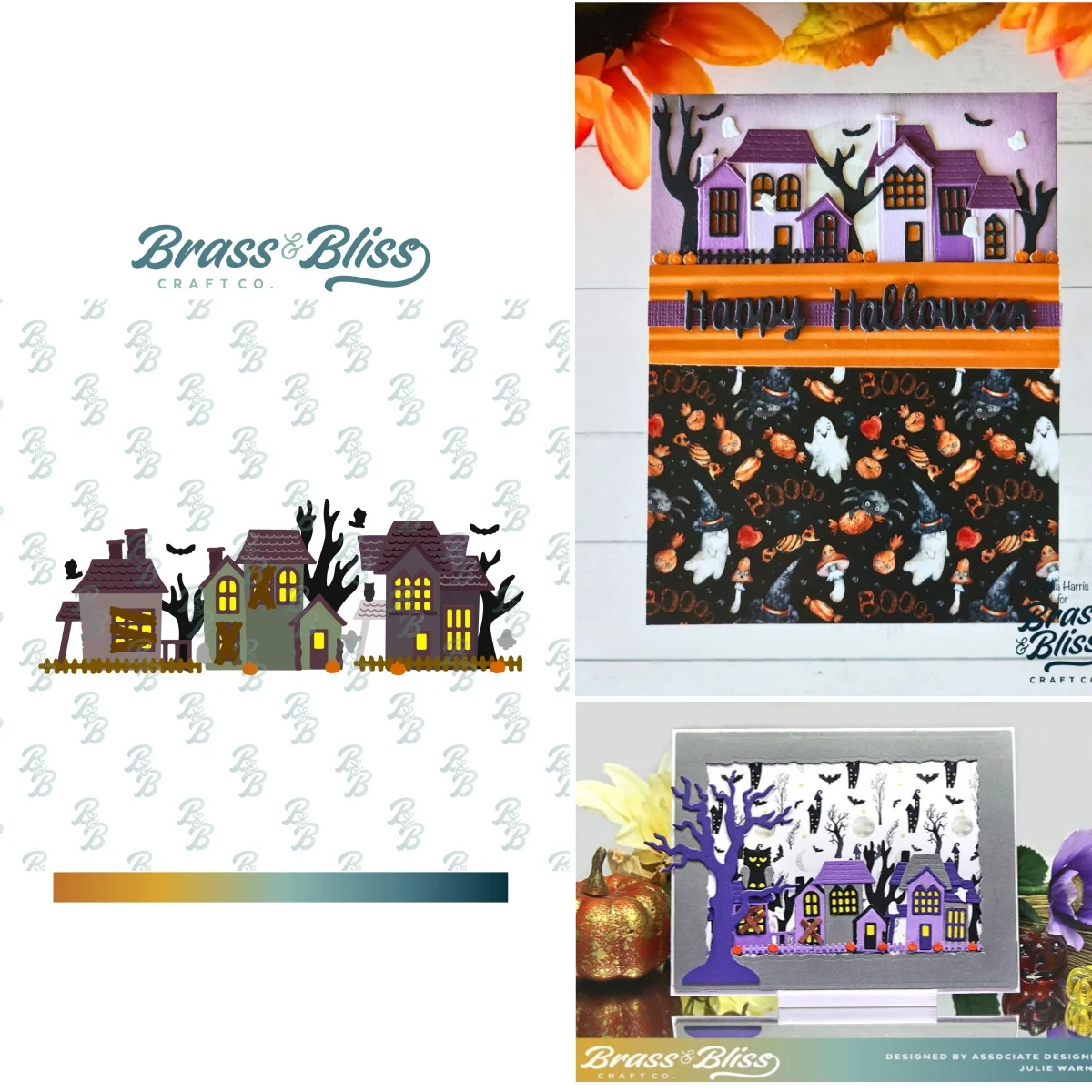 

Halloween Spooky Town Scape Metal Cutting Dies for DIY Decorating Scrapbook Paper Card Album Embossing Craft Die 2025 New