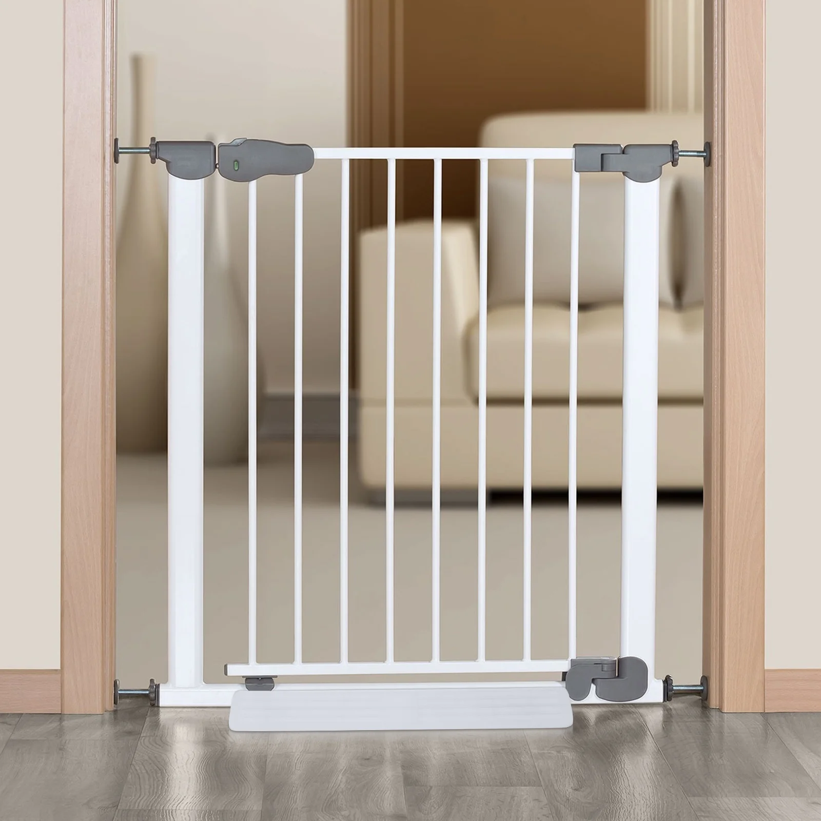 

Safety Door Fixator Baby Proofing Guardrail Durable Stairway Practical Anti-Kicking Gate Fence Support Holder Guardrail Fitting