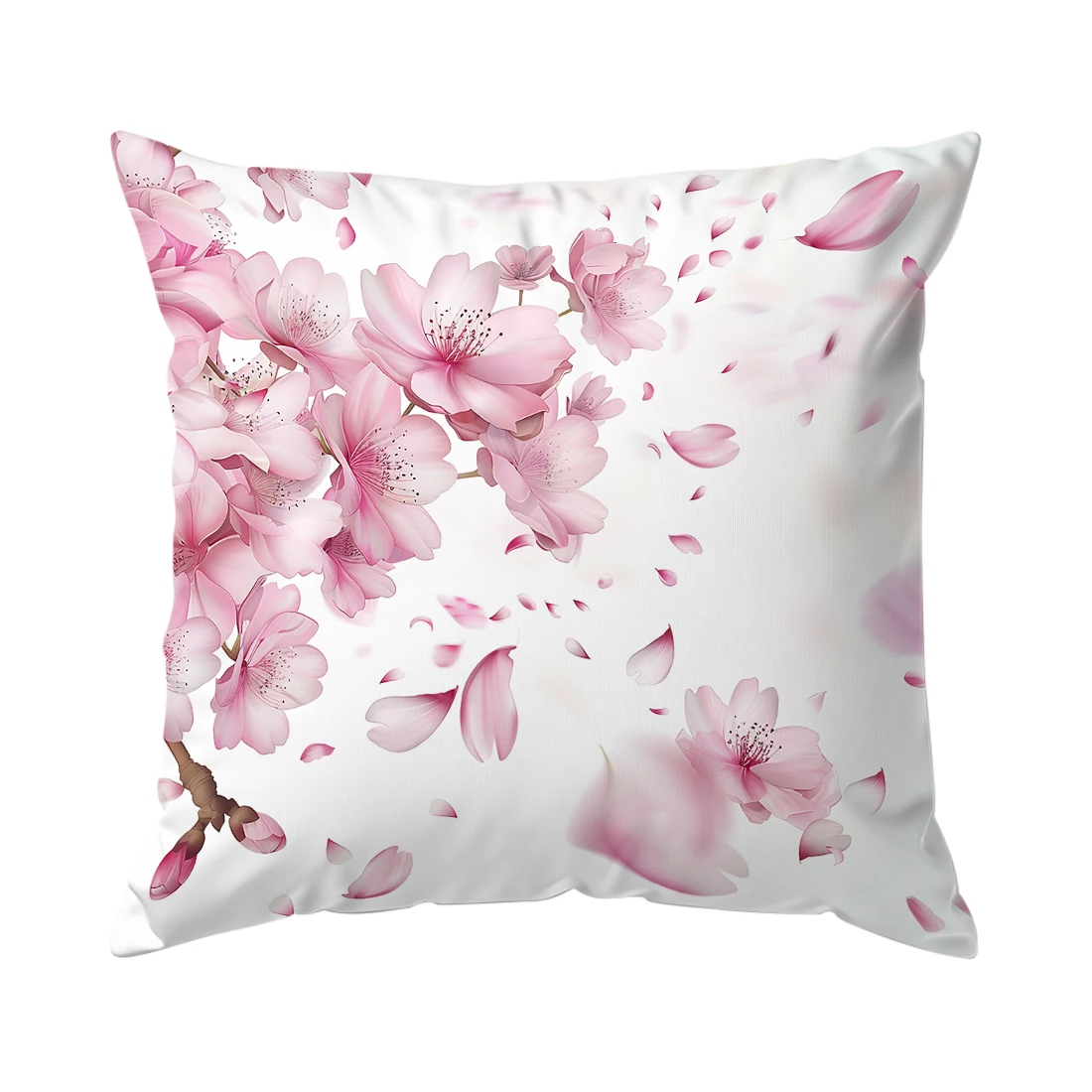 Sweet Home Theme Pillow Cover Cherry Blossom Pattern Print Sofa Cushion Cover Bedroom Room Decoration