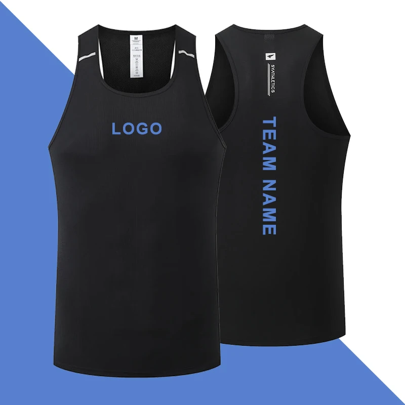 customized LOGO New style Running and Fitness room Muscle Tank Top for Men Sleeveless Tops O-collar waistcoat Training VestsR353