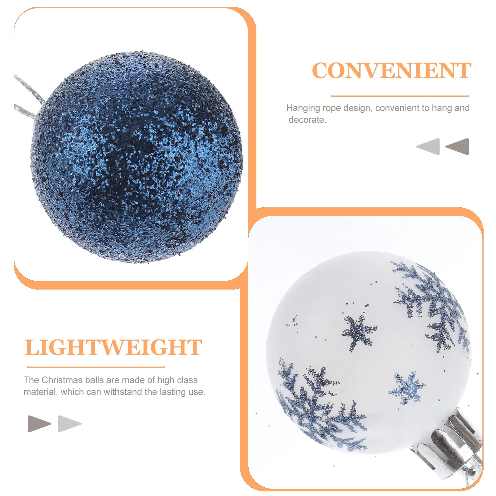 

30Pcs Shiny Christmas Ball Decor Unique Visual Effect Fine Workmanship Lightweight Xmas Tree Accessories Christmas Ball Pendants