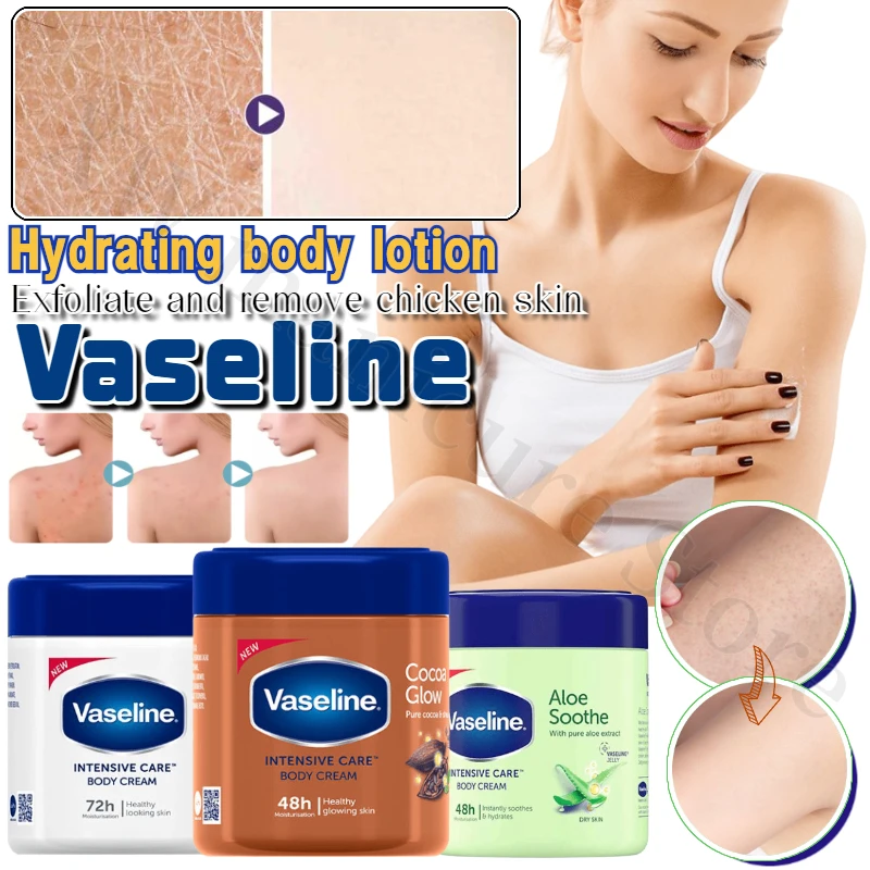 Vaseline Moisturizing Cream 450ml Hydrating Body Lotion Aloe Vera Chamomile Exfoliation Deeply Skin Whitening Nourishes Skin