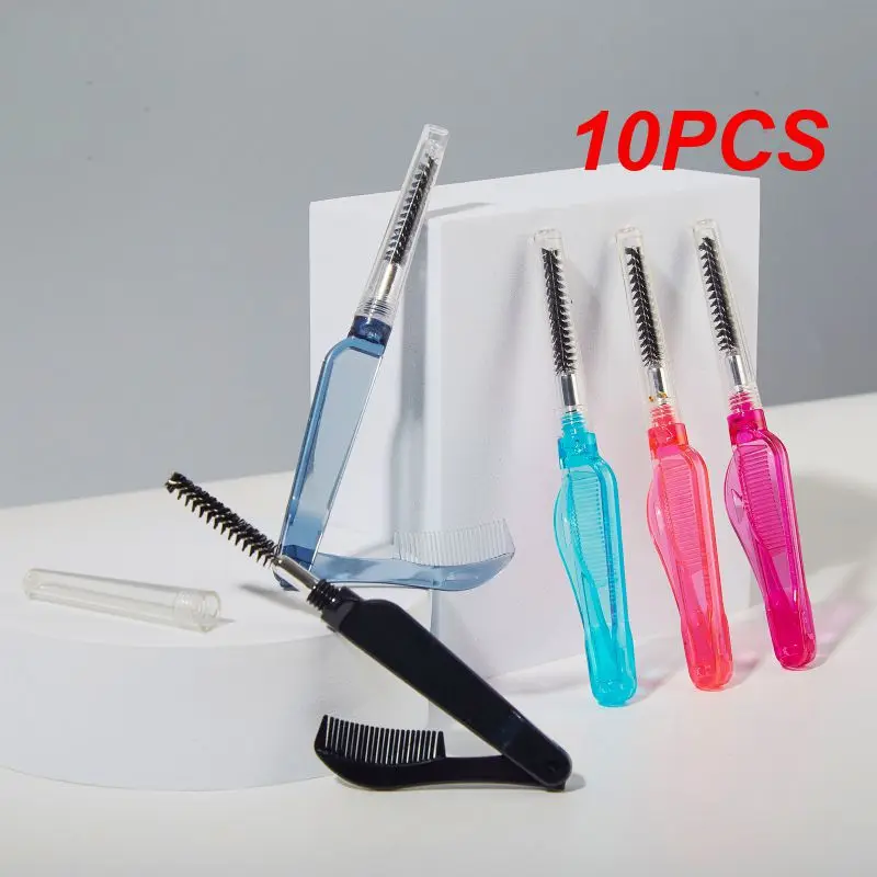 10PCS Ultra-fine Small Brush Head Mascara Lengthening Black 3D Lash Eyelash Extension Eye Lashes Long-wearing Black Color