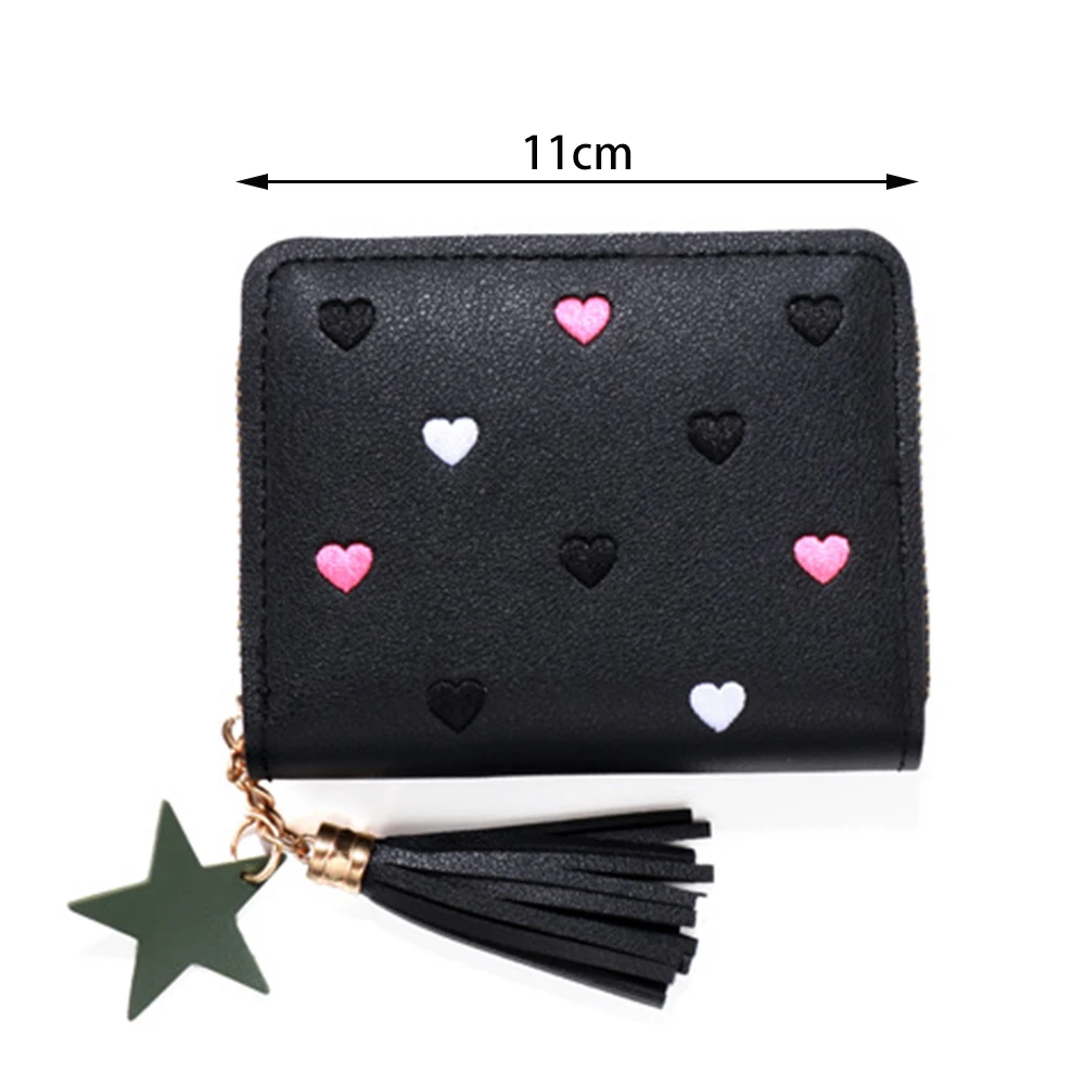 

Cute Design Cute Girl Short Zipper Wallet Women Small Wallet Lovely PU Leather Coin Purse For Girls' Night Out Gift For Friends