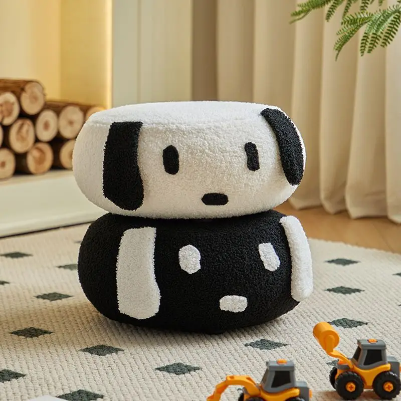 

Cute Animal Kids Stool Cartoon Creative Low Height Seating for Entryway Living Room Shoe Bench Home