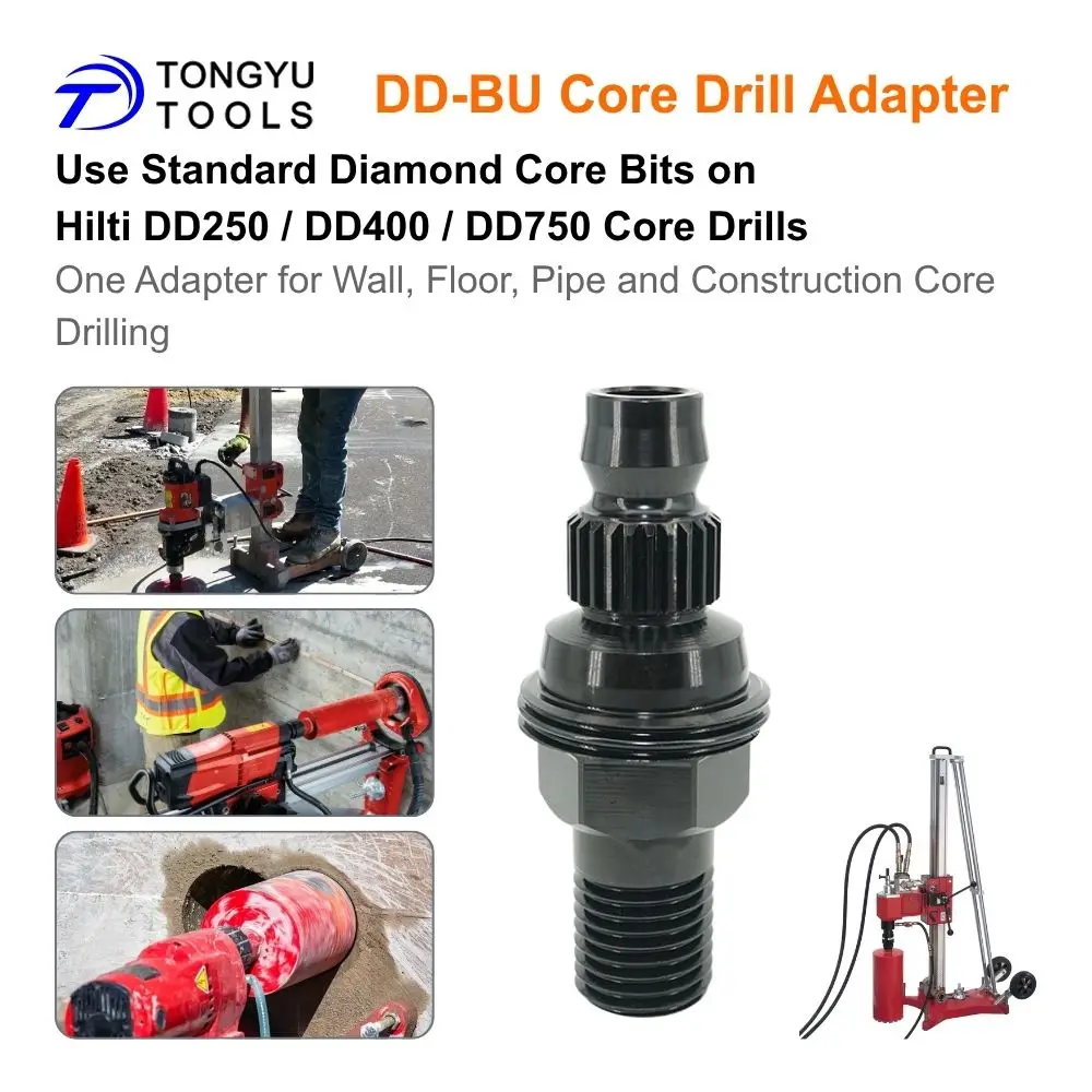 DD-BU Spline Diamant-Kernbohradapter 1-1/4"-7 UNC Außengewinde 1/2" BSP Innengewinde für Hilti DD250 DD400 DD750 – Detail 6