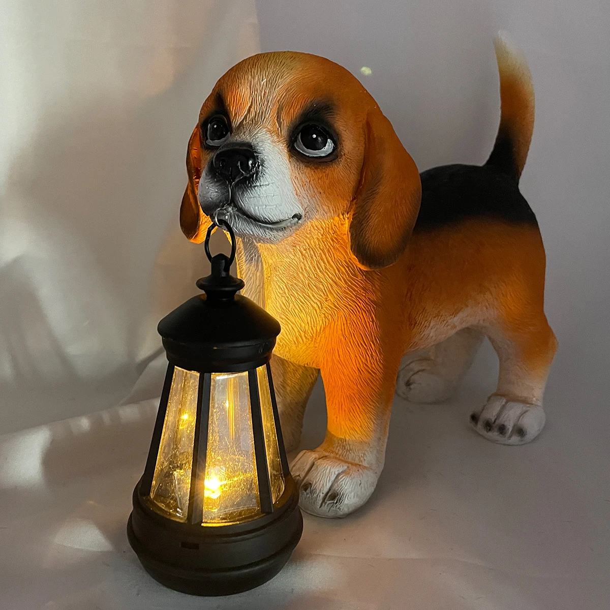 Adorable Dog Garden Statues with Solar Lantern, Dog Gifts for Dog Lovers, Mom Gifts, Housewarming Gifts