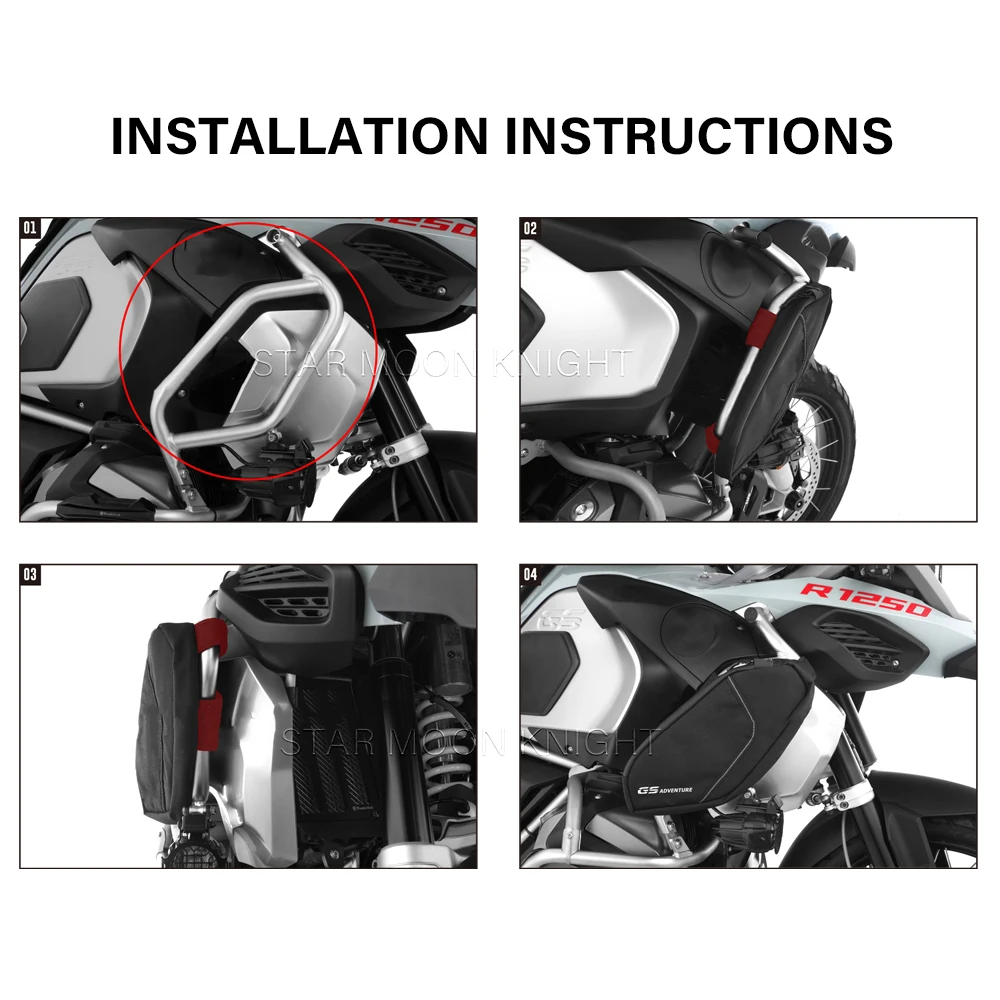 Bolsa para marco de viaje de motocicleta, bolsa para Barra de tanque, parachoques, paquete de choque para BMW GSA 1250 R1250GS Adventure R 1250 GS,