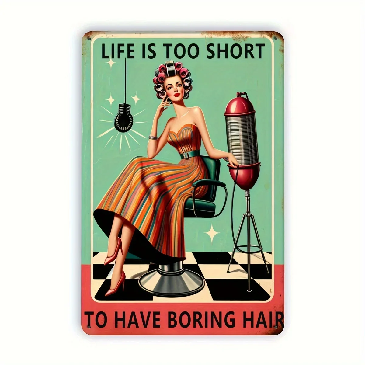 Hair Salon Metal Sign 