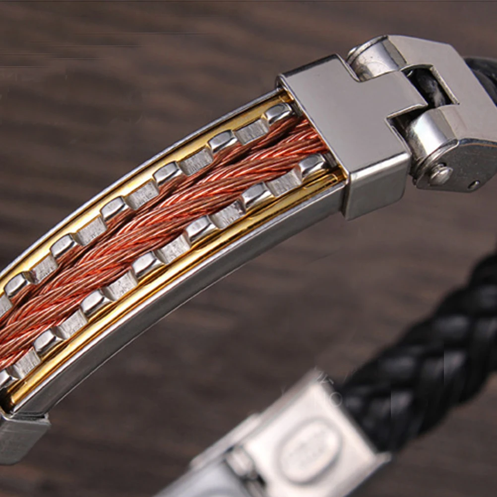 

Stainless Steel Bracelet for Men Titanium Steel Bracelet Metal Cross Titanium Adjustable Wristband Gifts Accessories