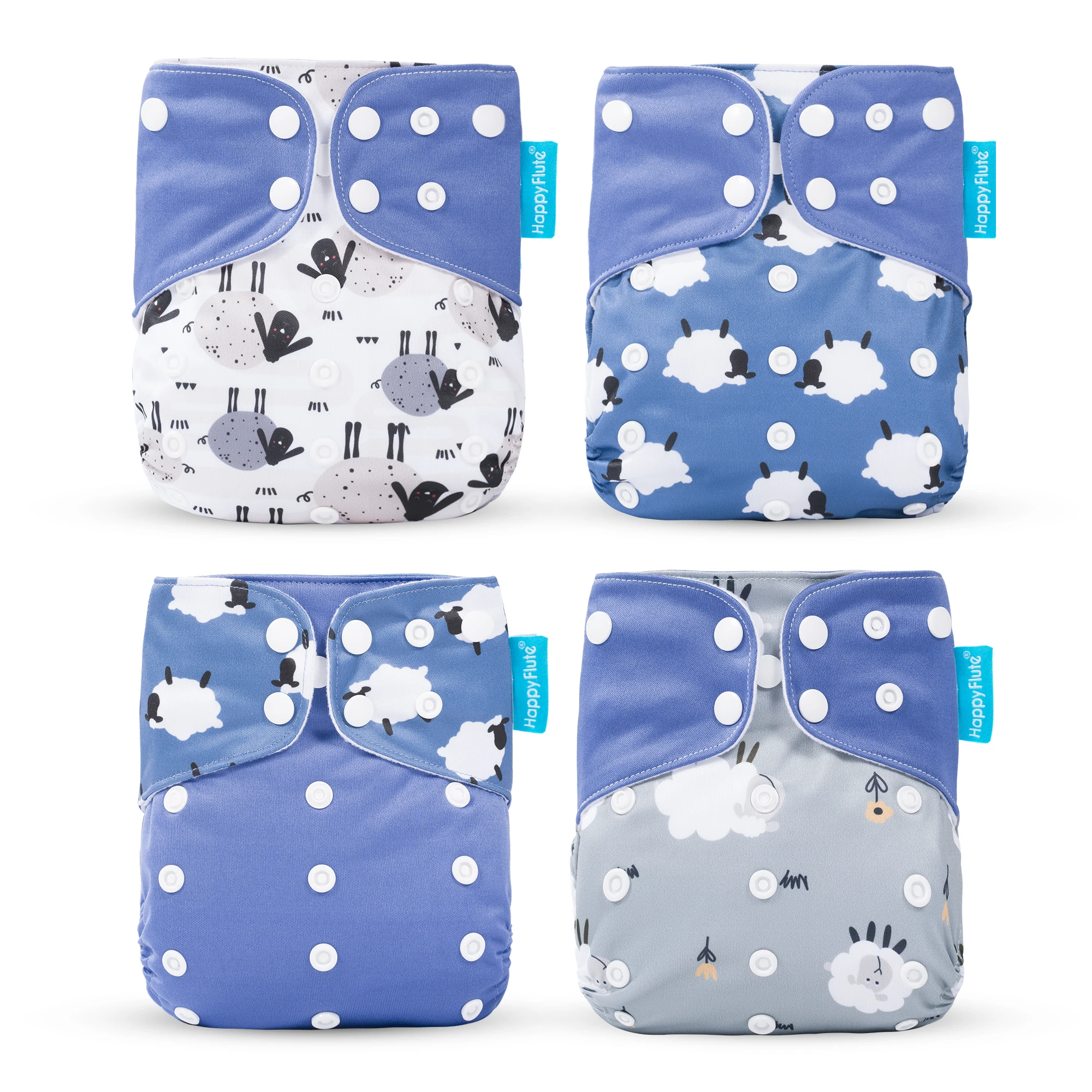 4PCS Baby Waterproof Nappies Reusable Newborn Cloth Diaper Soft Ecological Toddler Training Pants For Boys Girls