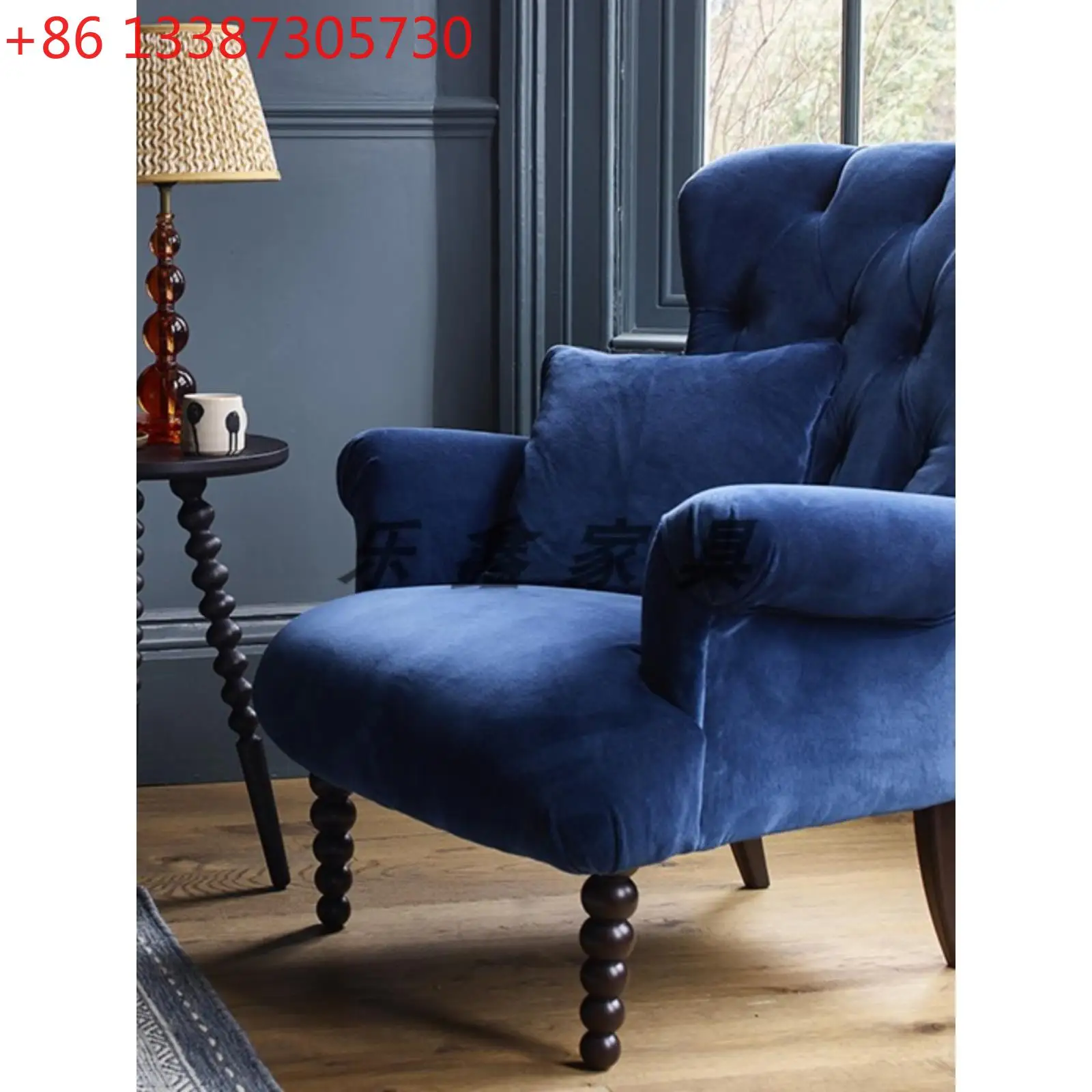 

Легкий роскошный современный тканевый стул с пряжкой для гостиной и отдыха, одиночный диван, кресло с тигром