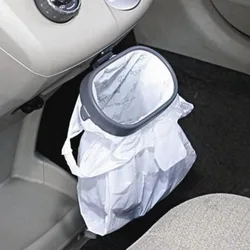 Portable Mini Car Trash Bin Hanging Storage Box Vehicle Garbage Organizer Dust Case Car Storage Bin Auto Interior Accessories