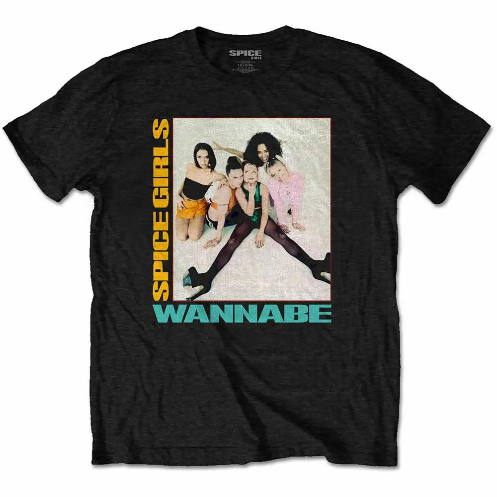 Spice Girls Wannabe Black T Shirt New Official