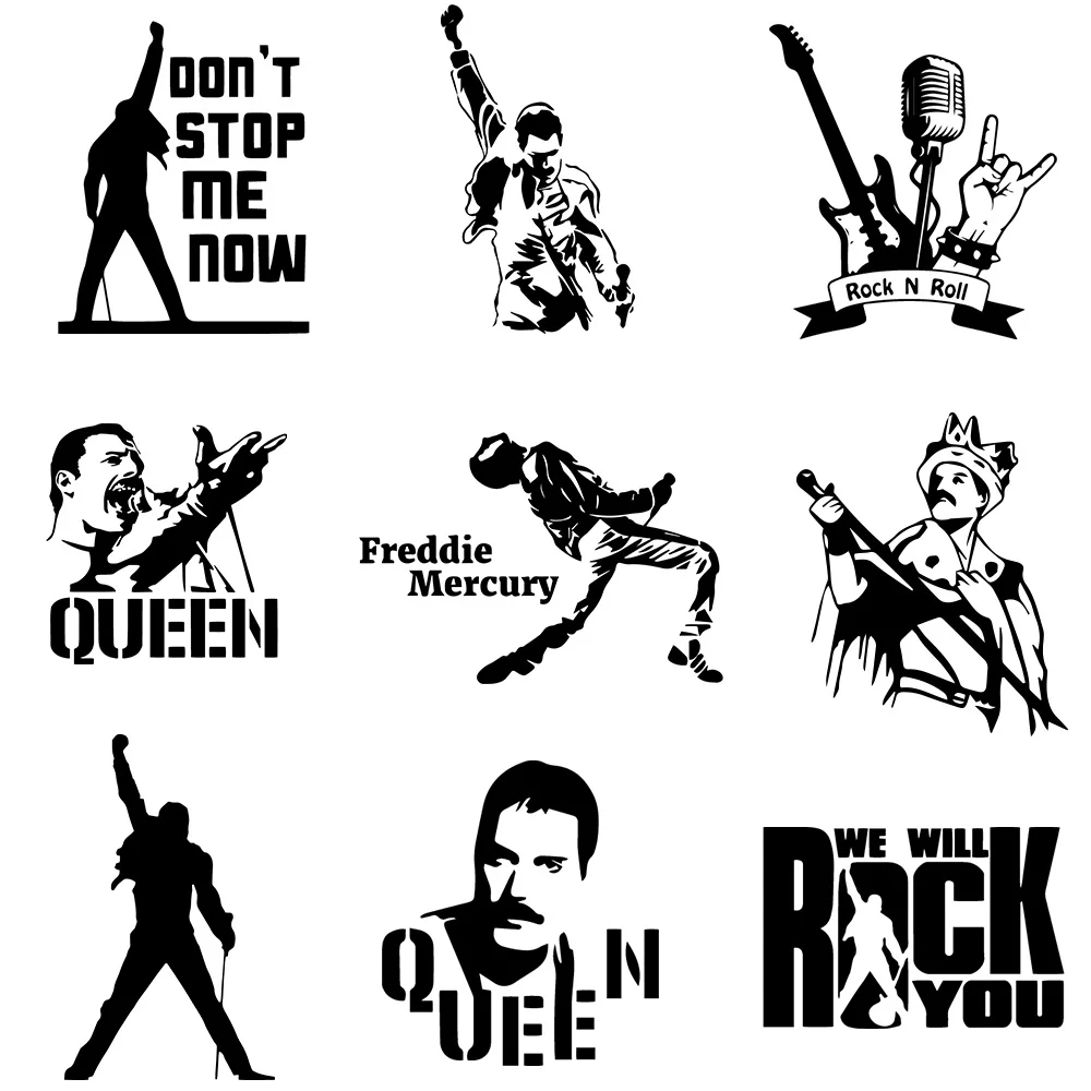 Car Sticker Fashion Freddie Mercury Queen Band Car Vinyl Decal Car Bumper Car Window Body Decoration Decal