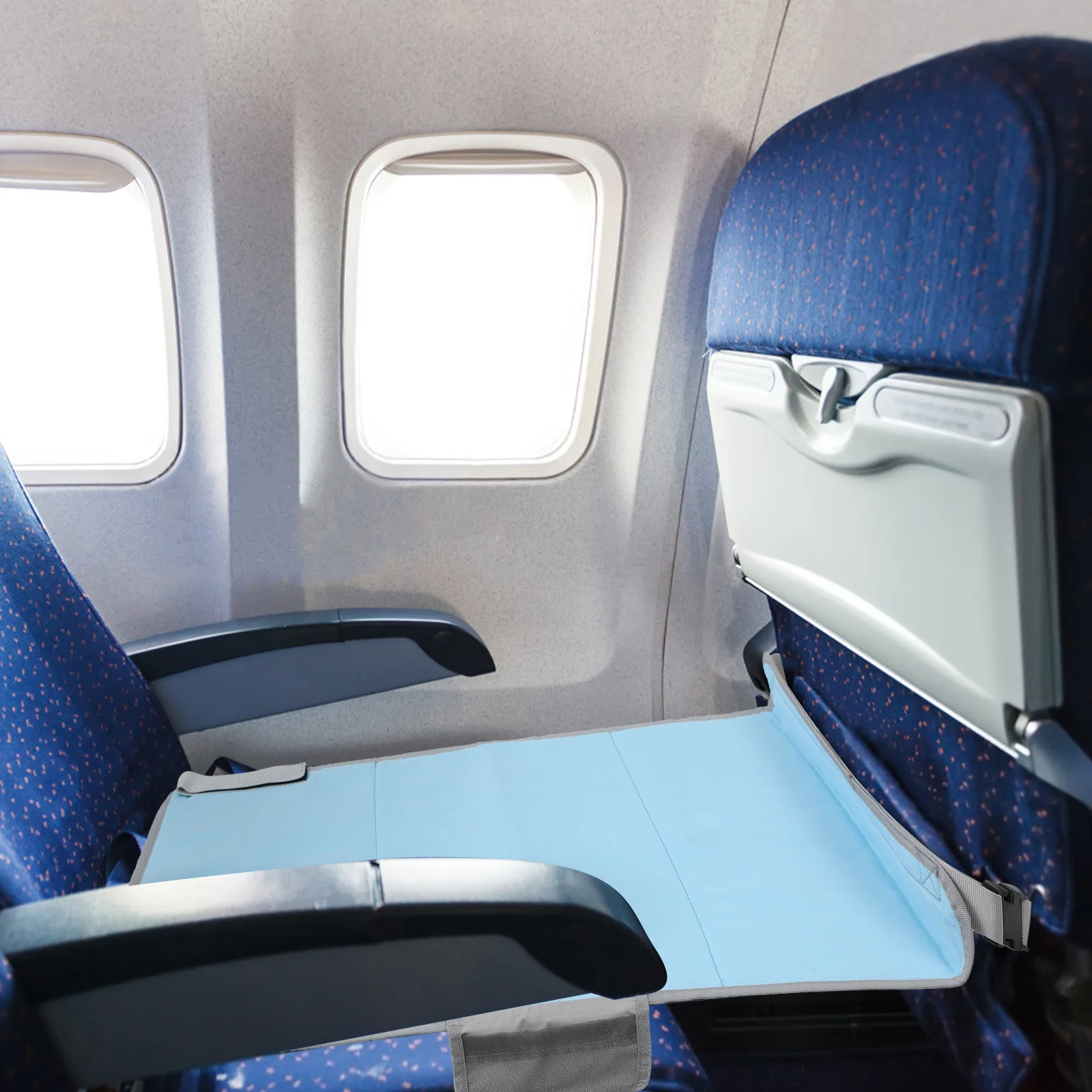 سرير سفر للأطفال، أرجوحة مقعد طائرة قابلة للتعديل، قماش أكسفورد عالي الكثافة، مسند قدم محمول للأطفال الصغار #3