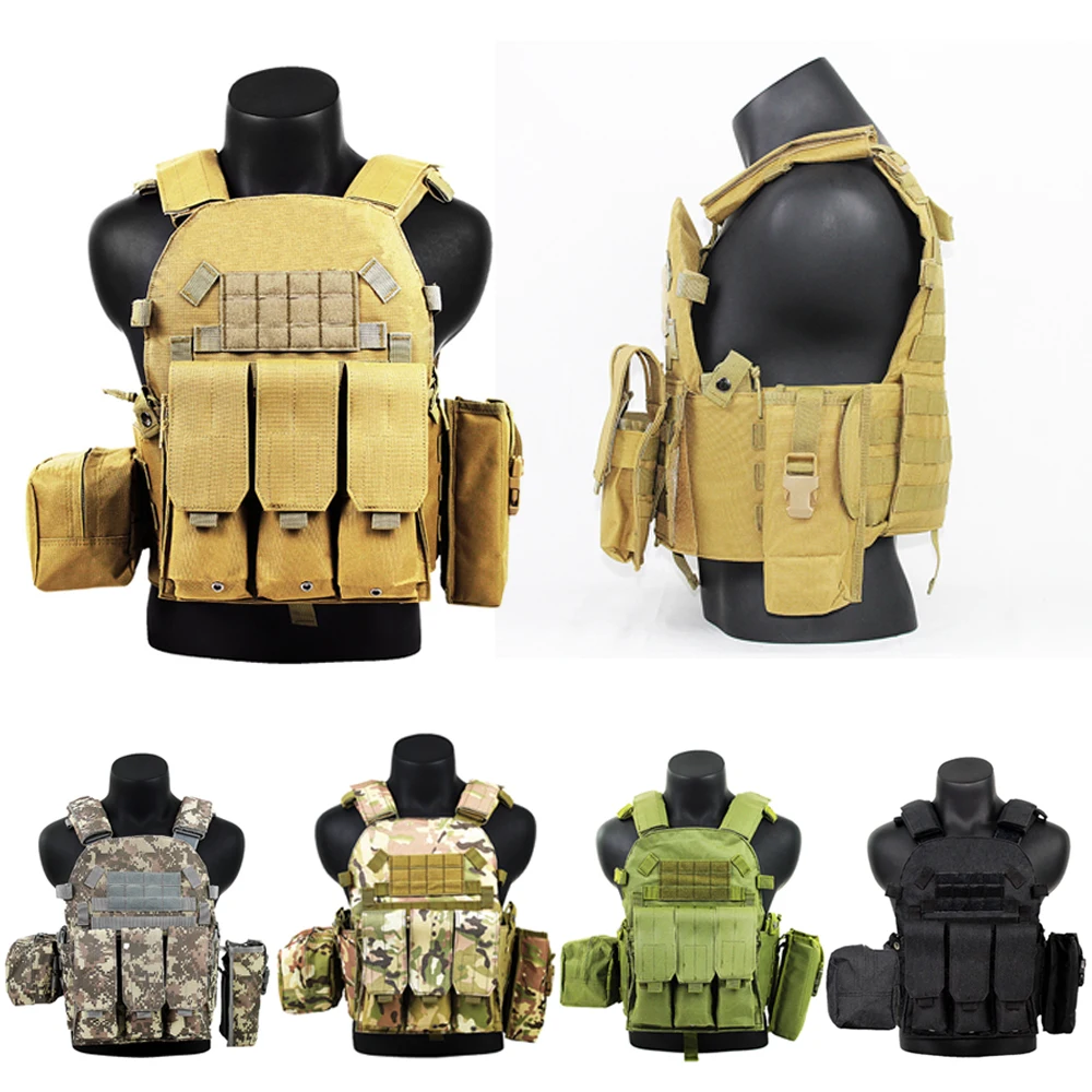 

Nylon Pouch Molle Gear Tactical Vest Body Armor Hunting Plate Carrier Airsoft Accessories 6094 Military Combat Army Wargame Vest