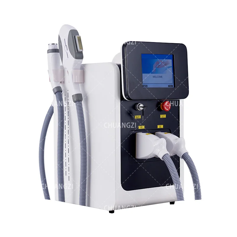 3 in 1 E-light IPL Nd Yag Multifunctional Tattoo Removal Machine Permanent Lase-r Hair Removal Beauty Equipment