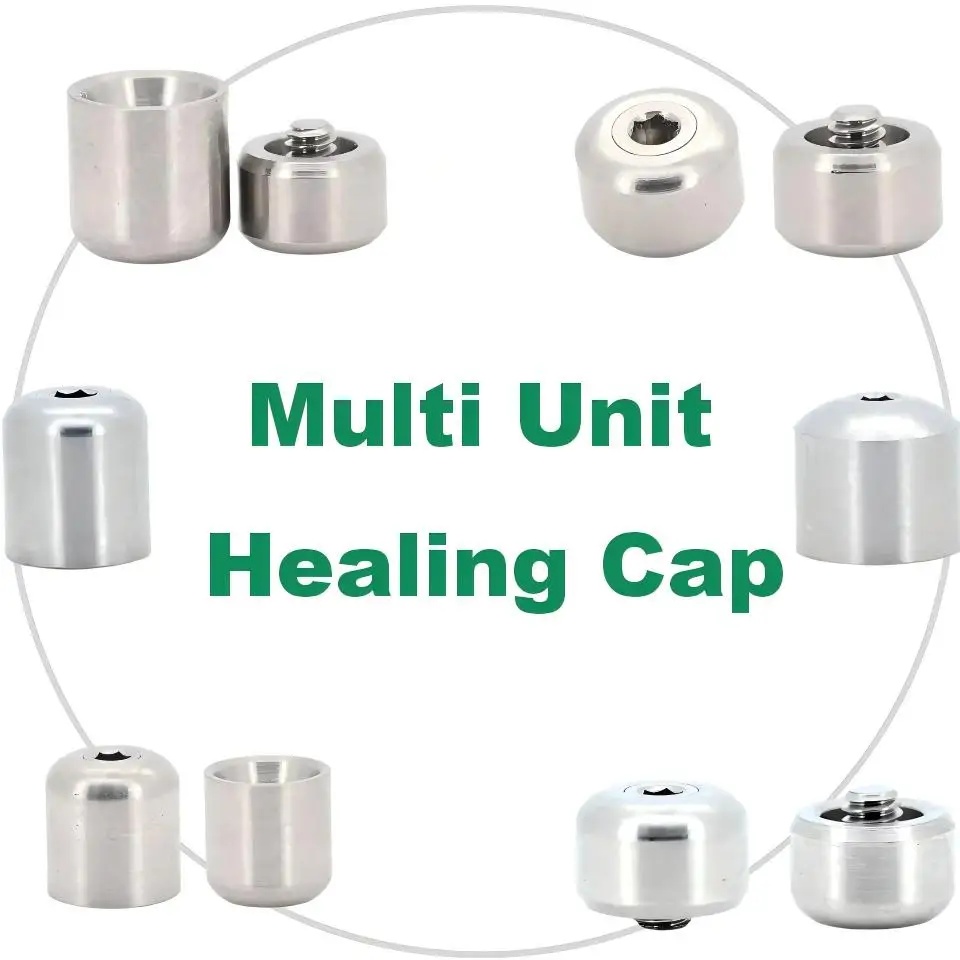 Dental Implant Multi Unit Healing Cap Titanium Abutment Cover Screws For Oral Surgery Clinic Gingival Soft TissueHealthCareTools