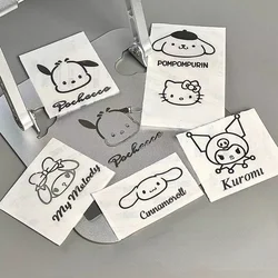 Sanrio Metal Sticker Cartoon Cute Cinnamoroll Kuromi My Melody Decorative Water Cup Skateboard Mobile Phone Waterproof Sticker