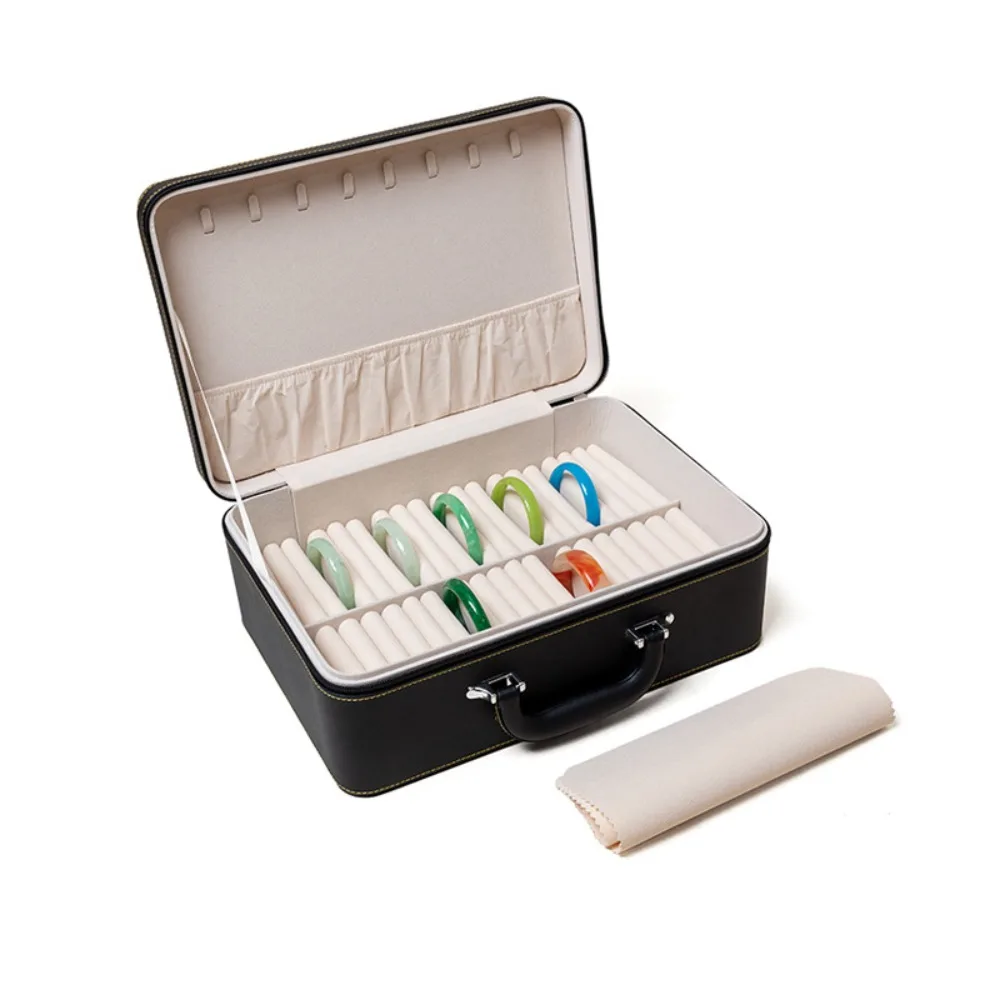 

Коробка для демонстрации браслетов из искусственной кожи, кольца, ожерелье, бархатные внутренние коробки для хранения ювелирных изделий, держатель, органайзер, чехол для переноски браслета