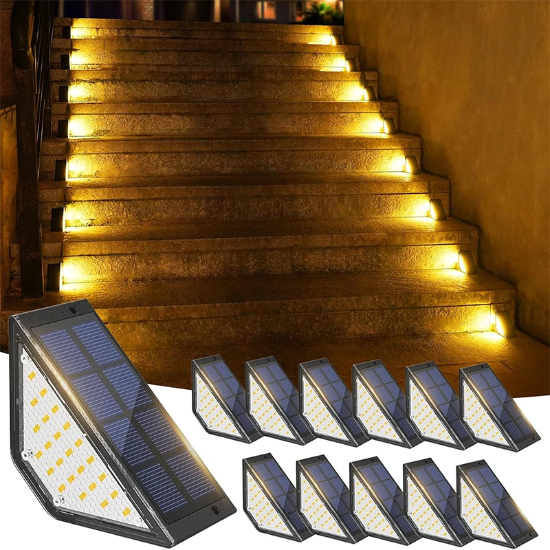 

Solar Deck Lights Fence Lights Outdoor Step Lights Waterproof Solar Lights for Railing Stairs Step Fence Yard Patio and Pathway